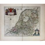 LOW COUNTRIES -- "BELGICA FOEDERATA". (Amst., Blaeu, 1662). Engr. map in cont. colouring