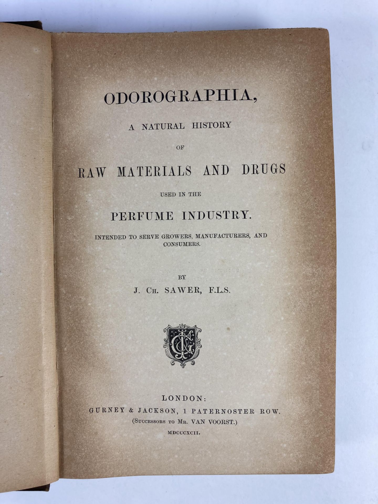 PERFUME -- SAWER, J.Ch. Odorographia, a natural history of raw materials and drugs - Bild 2 aus 2