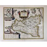 ITALY -- "SICILIÆ veteris typus". Amst., J. Janssonius, n.d. (= c. 1630). Engr. map