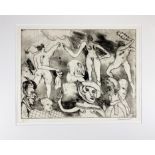 LUCEBERT (= L.J. Swaanswijk) (1924-94). (Nude people). (N.d.). Etching. 390 x 490 mm