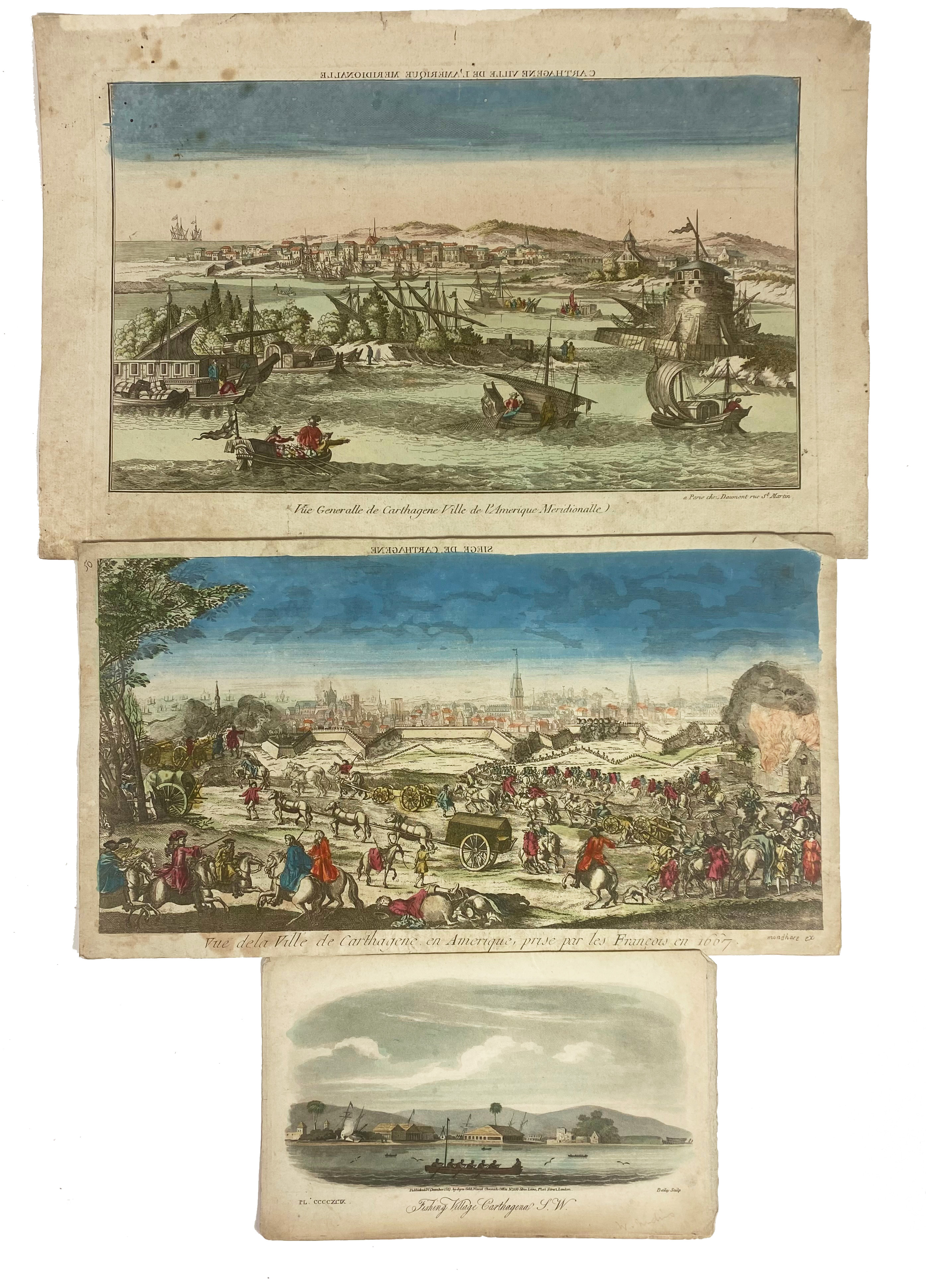 AMERICA -- COLOMBIA/CARTAGENA -- "VOLCANS d'air de Turbaco". (Par., 1810). Handcold. engr. by - Image 2 of 2