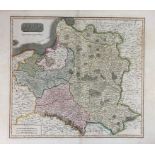 EASTERN EUROPE -- POLAND -- "POLAND AS DIVIDED". (Lond., (etc.), 1817). Engr. cold. map