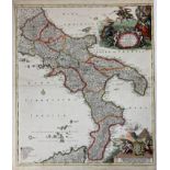 ITALY -- "NOVISSIMA & EXACTISSIMA Totius Regni Neapolis Tabula (…)". Nuremberg, J.B. Homann, n.d. (c