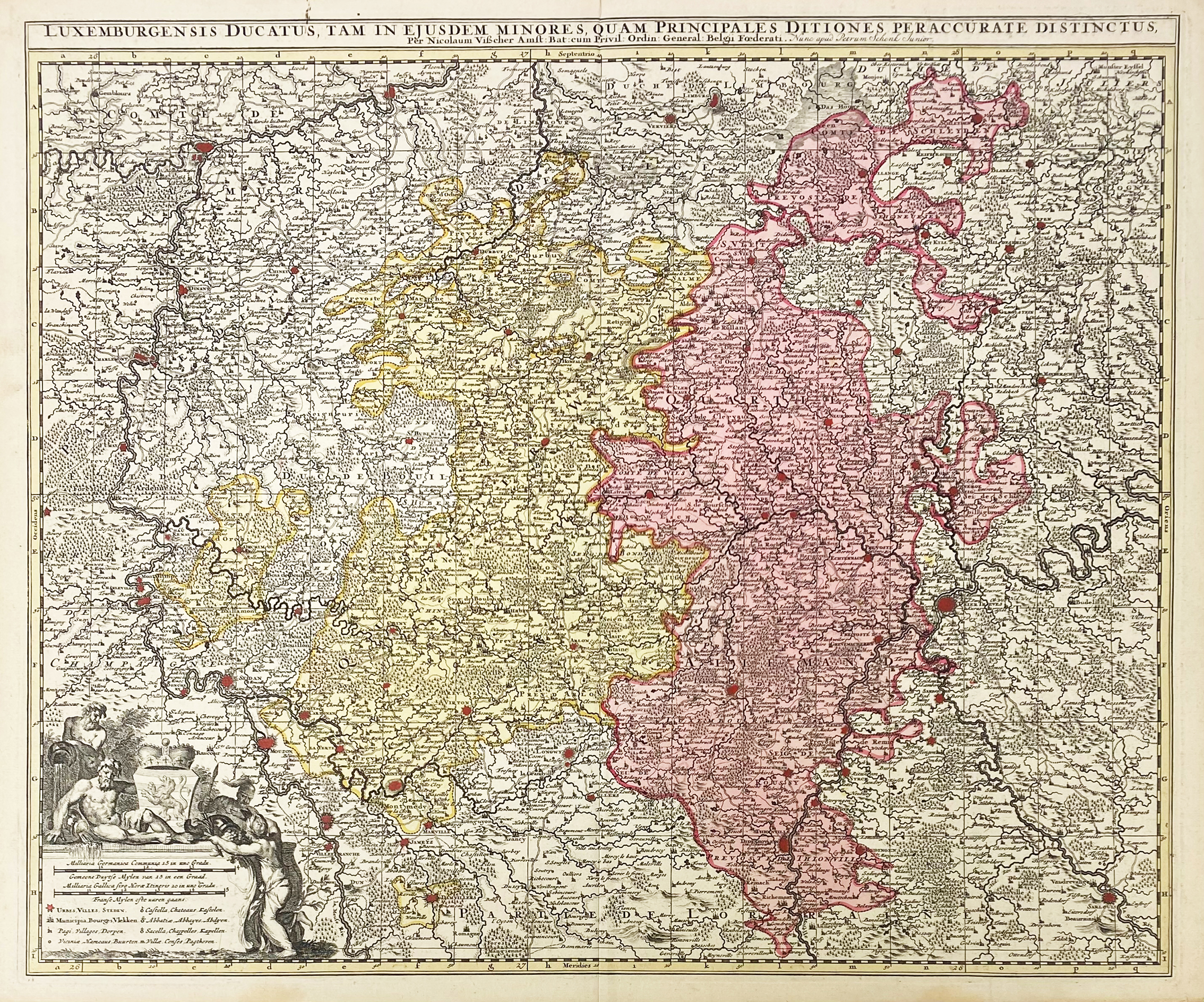 LUXEMBURG/BELGIUM -- "LUXEMBURGENSIS DUCATUS, (…)". (Amst.), P. Schenk jr., n.d. (c. 1726-35). Engr