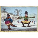 CARICATURE -- GILLRAY -- "ELEMENTS OF SKATEING: Attitude! Attitude is every thing! - "The Consequenc