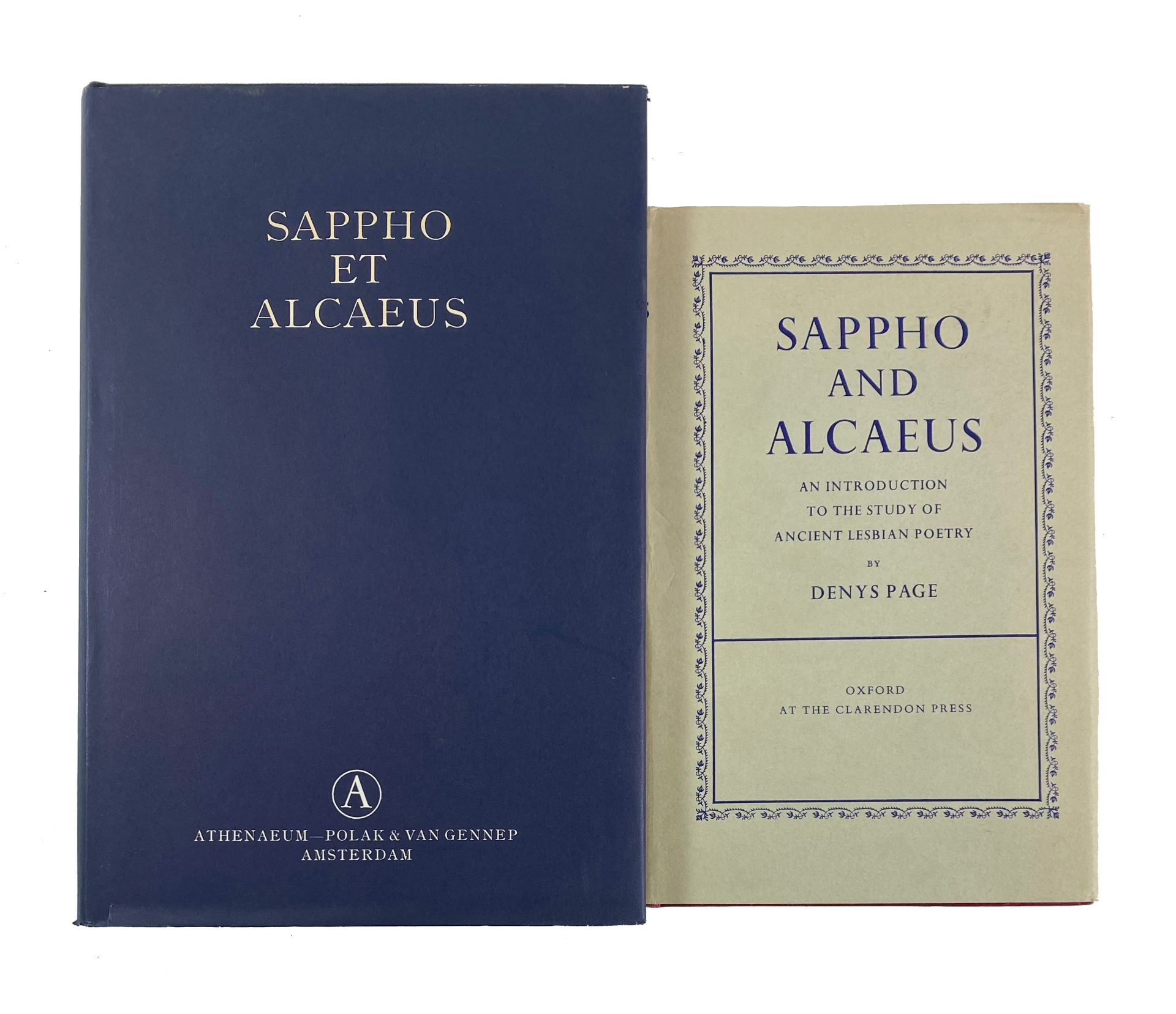 SAPPHO & ALCAEUS. Fragmenta. Ed. E.-M. Voigt. Amst., 1971. x, 506, (2