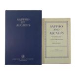 SAPPHO & ALCAEUS. Fragmenta. Ed. E.-M. Voigt. Amst., 1971. x, 506, (2