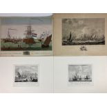 MARITIME SCENES -- "DE HAVEN VAN AMSTERDAM/Le Port d'Amsterdam". Augsburg, G.B. Probst