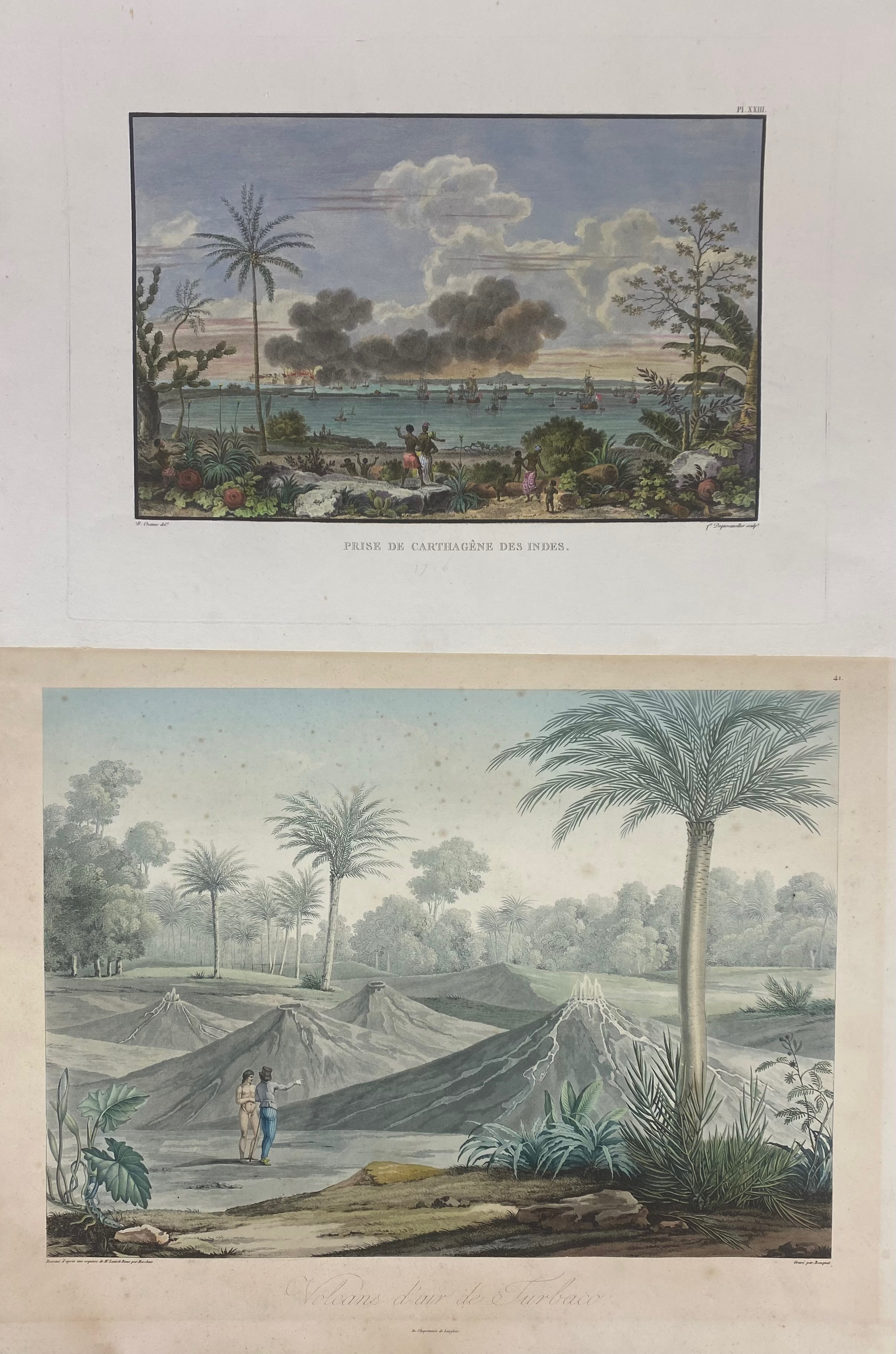 AMERICA -- COLOMBIA/CARTAGENA -- "VOLCANS d'air de Turbaco". (Par., 1810). Handcold. engr. by