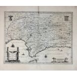 SPAIN -- "ANDALUZIA continens Sevillam et Cordubam". Plain engr. map, 2 dec. cartouches