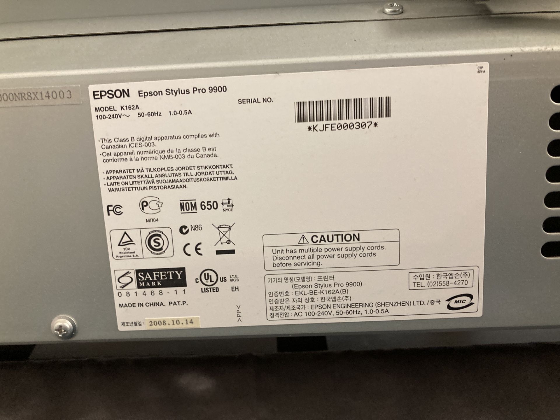 Epson Stylus Pro 9900 wide format printer - Image 3 of 6