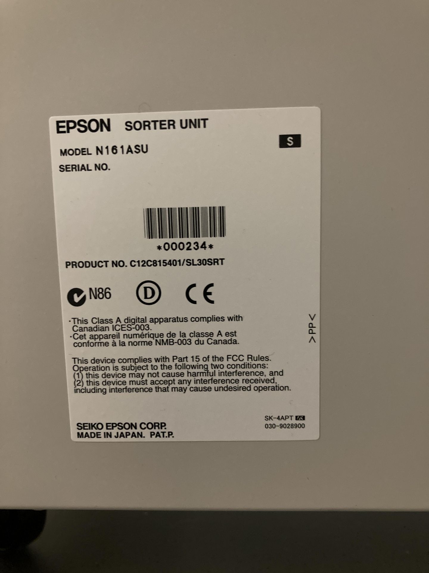 Epson Surelab D3000 printer (2019) - Image 11 of 20