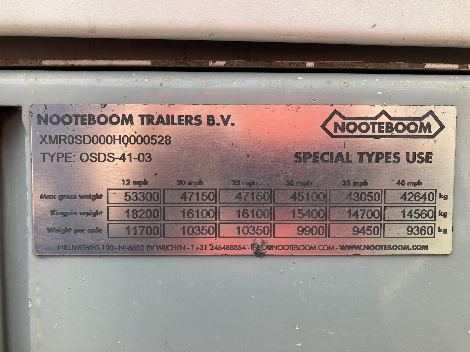 Nooteboom OSDS-41-03 tri axle step frame low loader trailer (2017) - Image 4 of 8