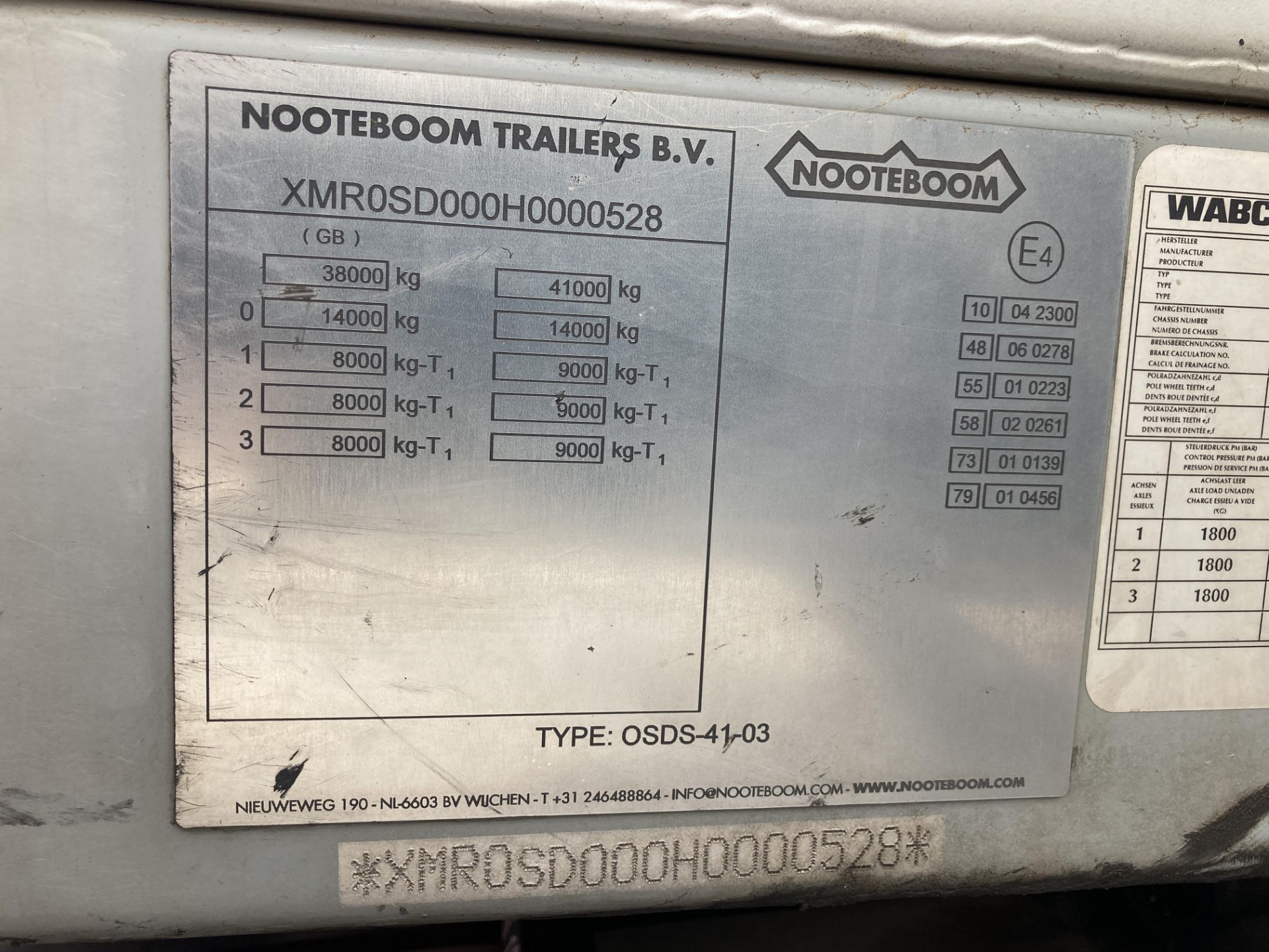 Nooteboom OSDS-41-03 tri axle step frame low loader trailer (2017) - Image 5 of 8