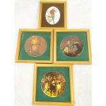 4x vintage framed pictures