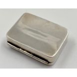 Antique Silver Pill/Snuff Box. 1905 Birmingham Hallmark. Made by Adie and Lovekin Ltd. 3 x 2.5cm