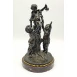 19TH CENTURY FRENCH BRONZE STATUE. SIGNED ON THE BASE