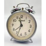 A Vintage Ingersoll East German G.D.R. Small Wind Up Double Bell Alarm Clock. In good condition