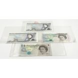 Four Uncirculated Five-Pound Notes Including a 1980 Somerset NC90 Last Run. Comes in protective