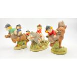 Set of 3, 1980's Thelwell ponies figurines featuring, point of departure, pony not yet broken and
