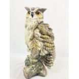 An Italian Made Large Ceramic Owl Sculpture. Very good condition. 41cm tall