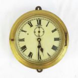 An Antique Bronze Ships Clock (most likely Smith Astral). Comes with key, in working order. 19cm