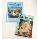 A pair of art books, focusing on the human form in art and impressionists by Russell Ash.