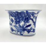 Vintage Ceramic Moyses Stevens Blue and White Jardinière. Please see photos for condition. A/F 18