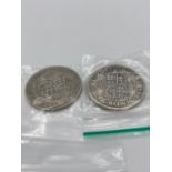 Two World War II half crowns both 1944 in extra fine condition.
