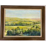 AN OIL ON BOARD TITLED "RUSKINS VIEW" BY b.I. NEVILLE 46 X 35cms