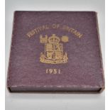 Festival of Britain Five Shilling Crown 1951. Comes in original box.