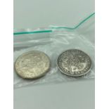 Pair of uncirculated World War II florins 1942 and 1943. Exceptional condition with no shading or