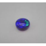 A highly collectable, large (30.6 carats), Black Opal cabochon from Lightning Ridge, New South