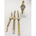 Four Vintage Ladies Dress Watches. Two Gold Plated Rotary watches. One Smiths Empire rolled gold
