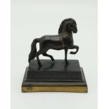 Antique-Style Bronze Torrie Horse Figurine on Stand. 9.5 x 8cm. 270g