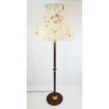 A Vintage Large Floral Shade Standard Lamp. 180cm tall. A/F. Preferable if picked up.