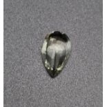 4.43CTS NATURAL GREEN AMETHYST, PEAR MIXED CUT. COMES WITH IDT CERTIFICATION.