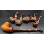 An Eclectic Mix of Six Vintage and Antique Pipes. A/F