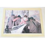 Large Signed Framed and Glazed Limited Edition Print of Israeli Soldiers named ?Jewish Boys at the