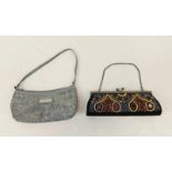 Two Dress Purses - A Jim Thompson and a Multi-Coloured Stone Purse. Both in very good condition.