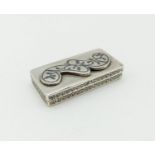 Early Islamic Enamel Silver Snuff Box. 5 x 2.5cm