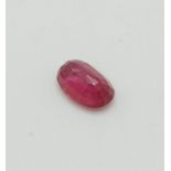 4.56CTS NATURAL RUBY OVAL MIXED CUT. COMES COMPLETE WITH IDT CERTIFICATION.
