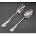 A 1941 Silver Spoon and Fork. As new. 64g. 14cm
