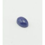 7.50CTS NATURAL TANZANITE, OVAL CABOCHON. COMES COMPLETE WITH GLI CERTIFICATE.