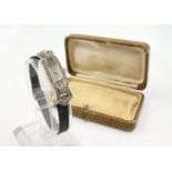 A Vintage Sterling Silver Marcasite-Set Ladies Cocktail Watch. Comes in original box. In working