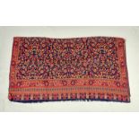 A Red and Blue Paisley Shawl. Good condition. 200 x 100cm. A/F