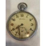 Vintage Military Helvetia pocket watch in need of renovation having markings to back of GS/TP P76634