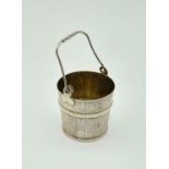 An Antique Chinese Miniature Silver Bucket. Hallmark on base. Excellent condition. 7.5cm. 31g