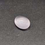 34.35CTS NATURAL ROSE QUARTZ, OVAL CABOCHON. COMES WITH GLI CERTIFICATION.