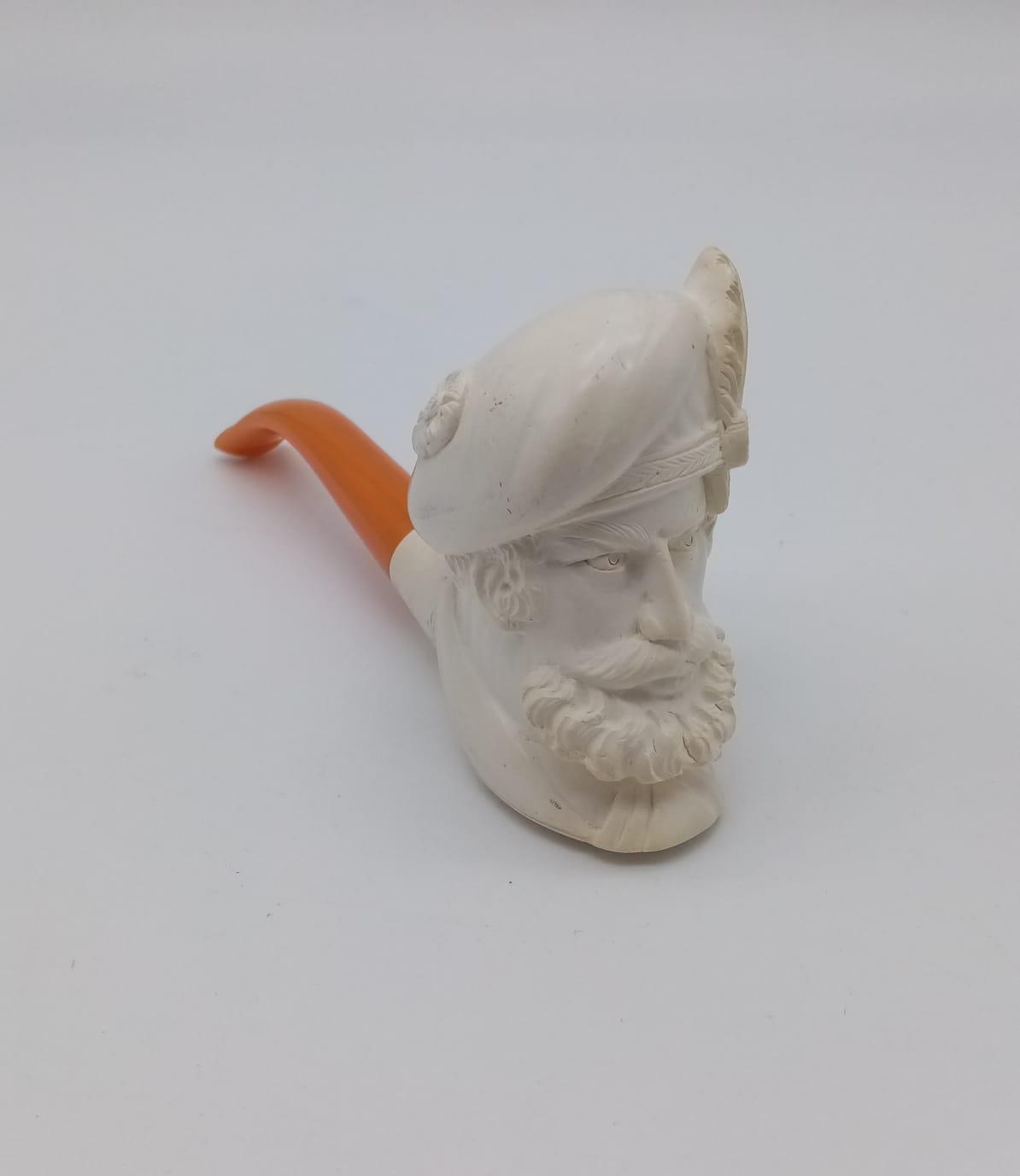 Four Turkish Meerschaum Pipes. All different characters. Unused, as new. - Image 7 of 8